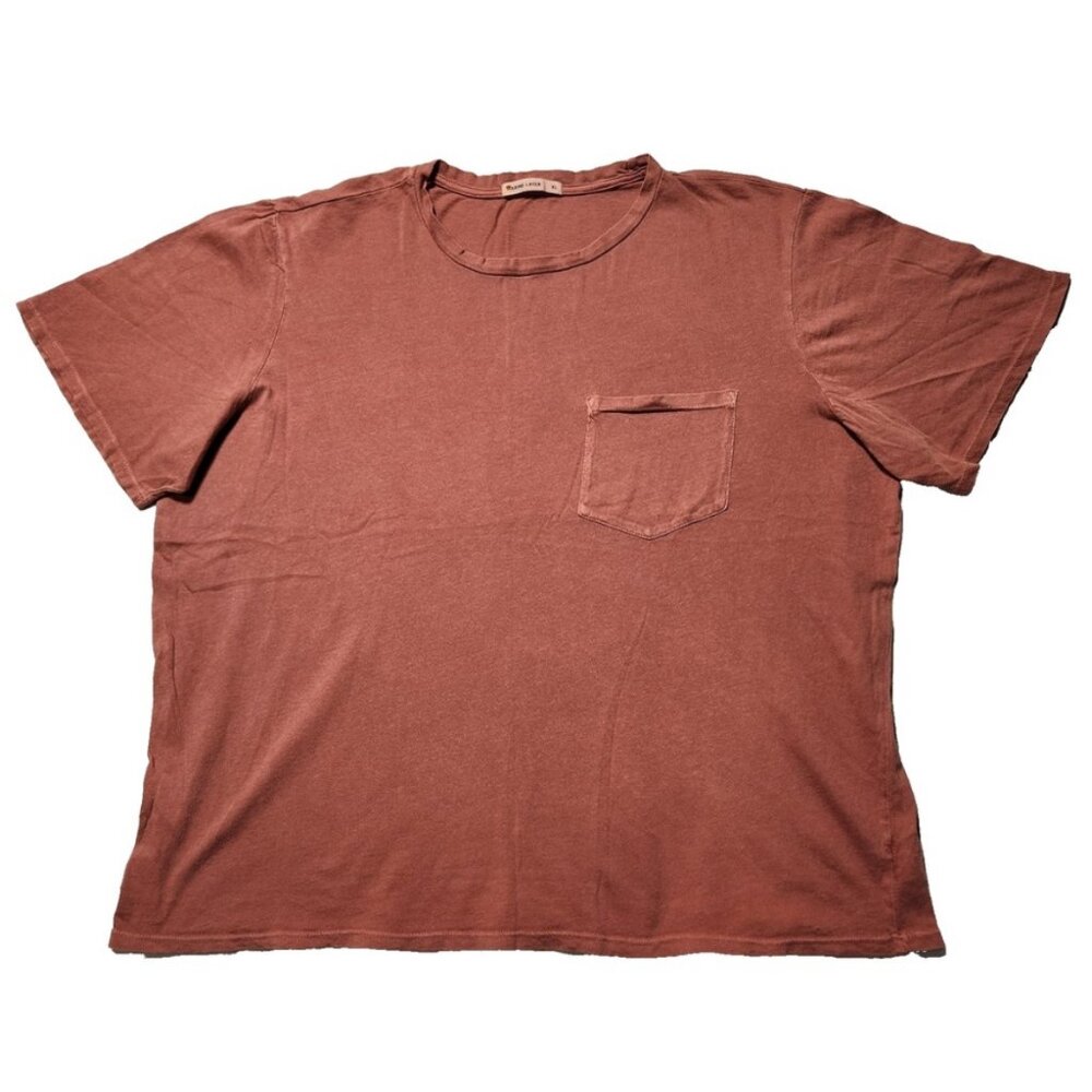 Marine Layer Vintage Slub Pocket Tee – Rust Red/Orange
